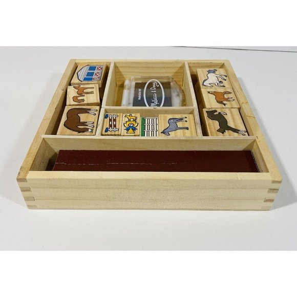 Melissa & Doug Horse Equestrian Wood Mounted Rubber Stamps 10 Count Pony Art - Picture 3 of 7